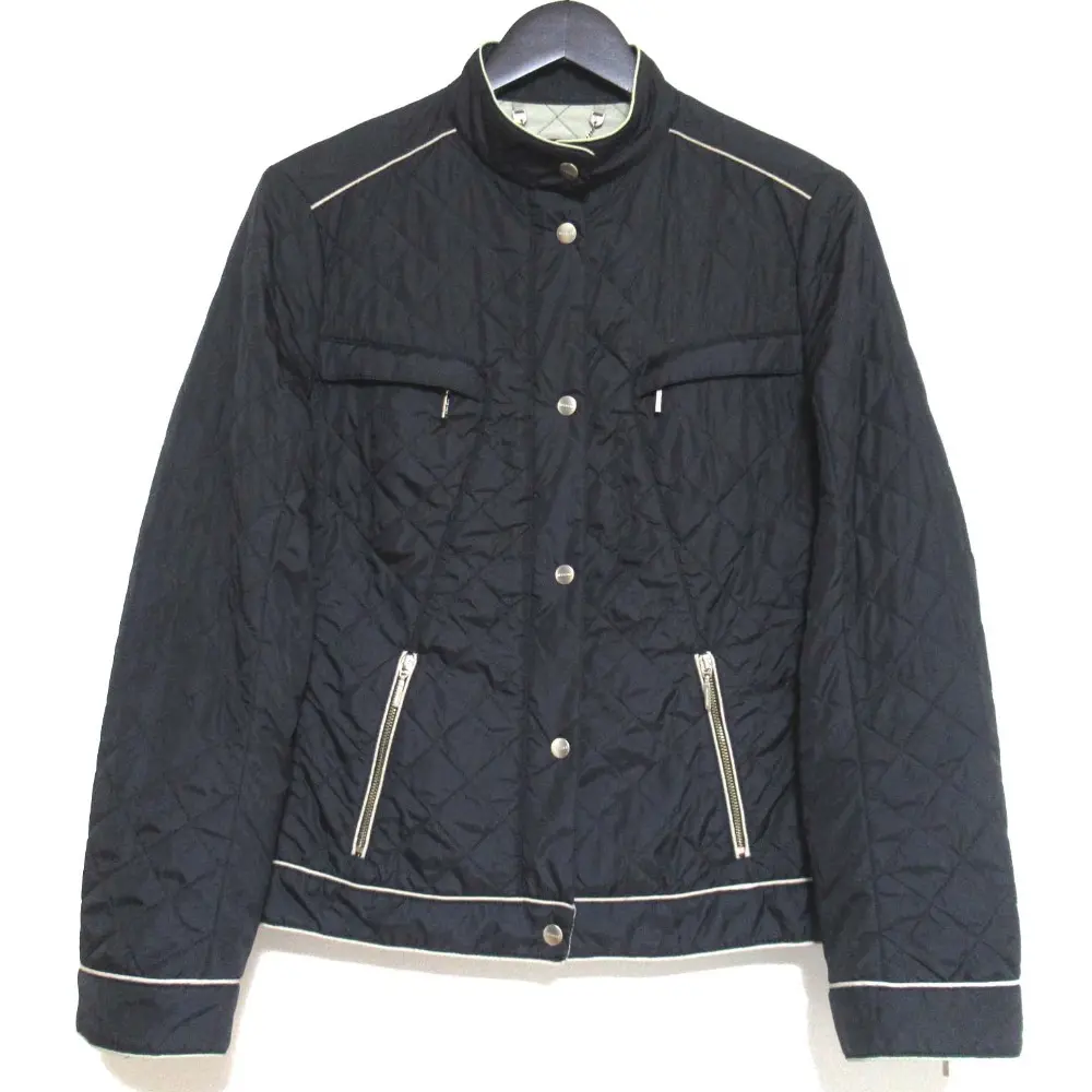 Max Mara WEEKEND マックスウィークエンド ナイロン パイピング キルティングジャケット F40サイズ ブラック