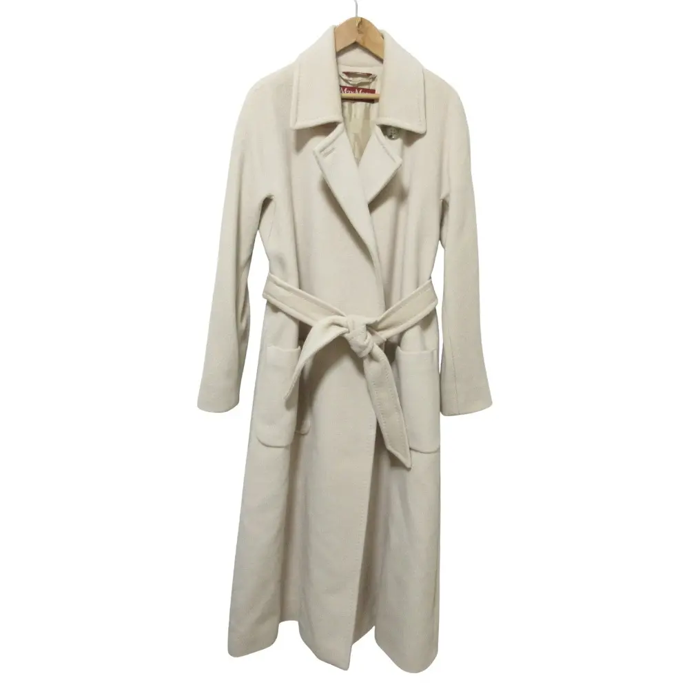 Max Mara STUDIO マックスマーラ ステュディオ リュドミラタイプ ベルテッド ロングコート 40 ベージュ