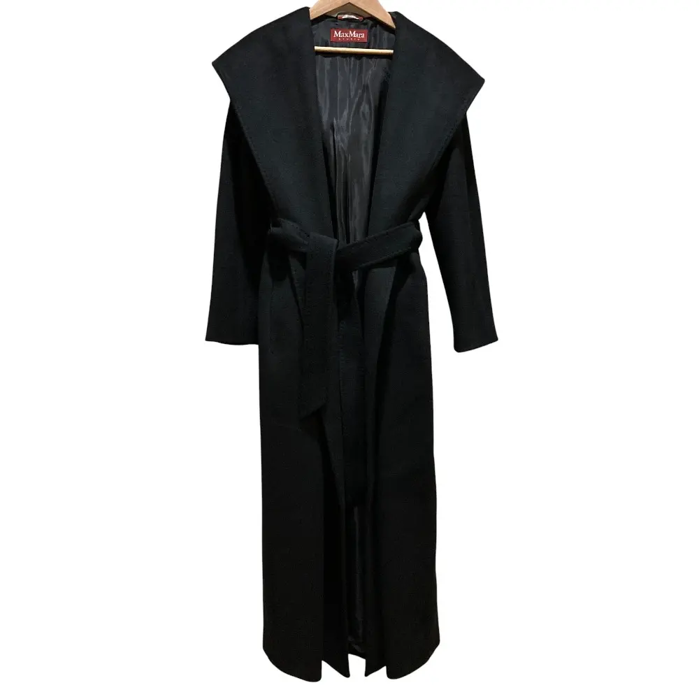 Max Mara STUDIO マックスマーラ ステュディオ フーデッド ロングコート 601625996 サイズ36 ブラックの買取実績【2025年9月買取】
