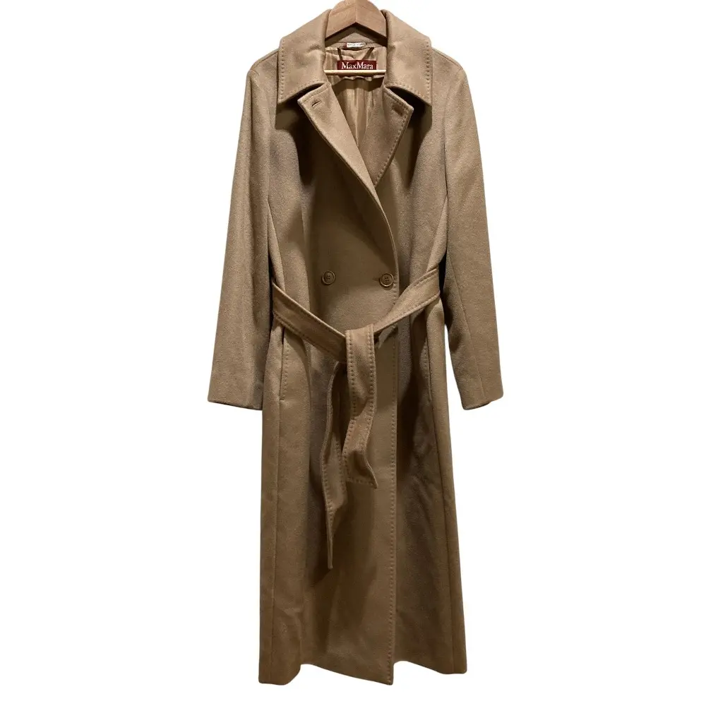 Max Mara Studio マックスマーラステュディオ ベルテッド ウールリバーコート SIZE44 キャメルの買取実績【2025年10月買取】