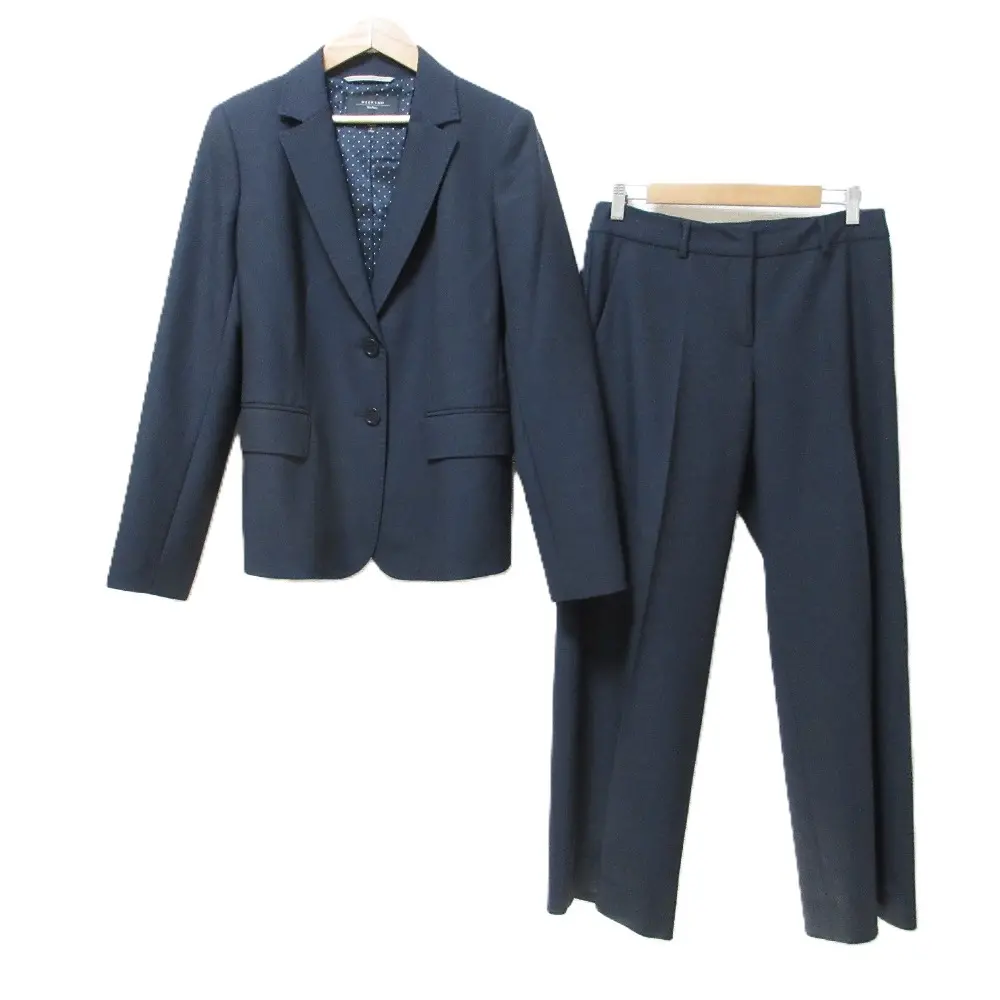 MaxMara WEEKEND マックスマーラウィークエンド ストレッチ テーラードジャケット×スラックス スーツ セットアップ 44 ネイビー