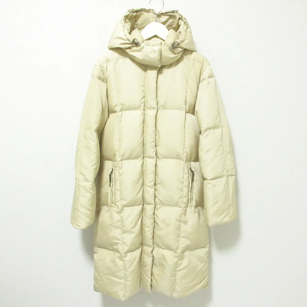 Weekend Max Mara ウィークエンドマックスマーラ リバーシブル フード2WAY ダウンコート ロングダウンジャケット 40 ベージュ