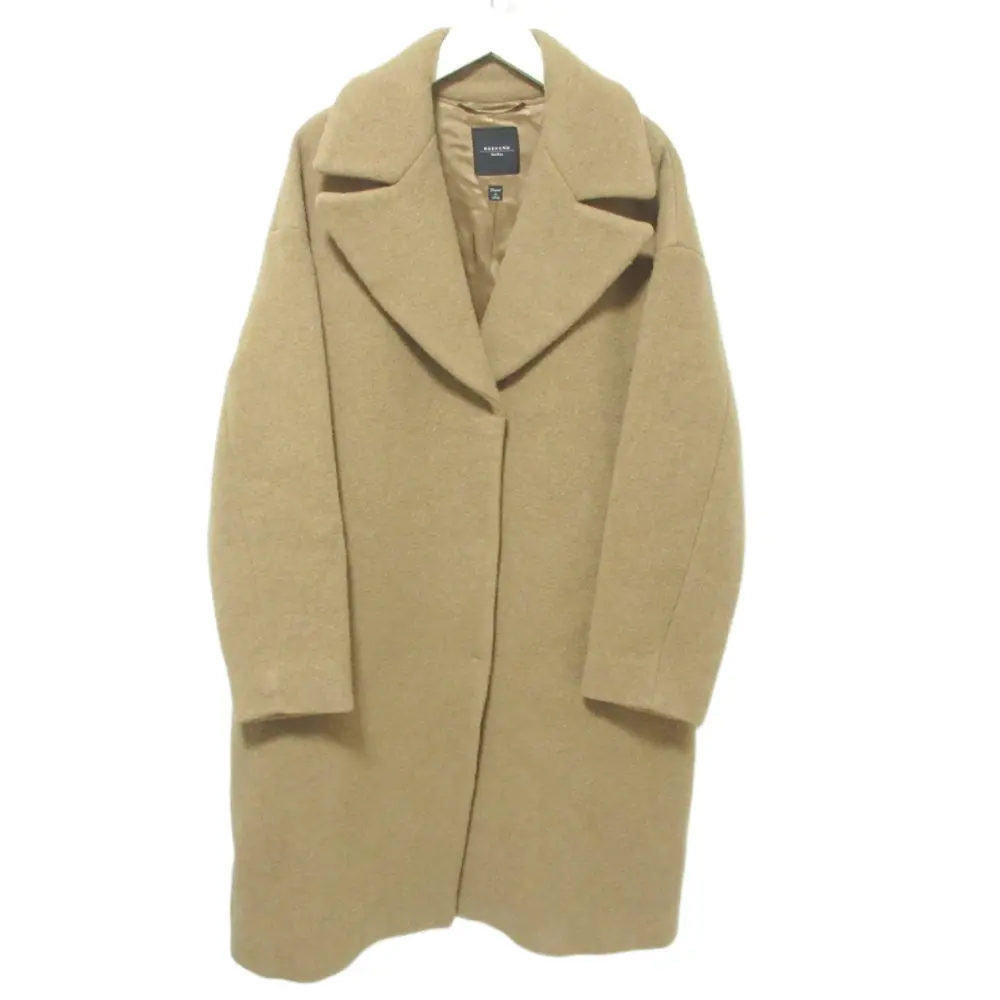 21AW Weekend Max Mara ウィークエンドマックスマーラ ウール ビッグカラー チェスターコート 36 キャメル