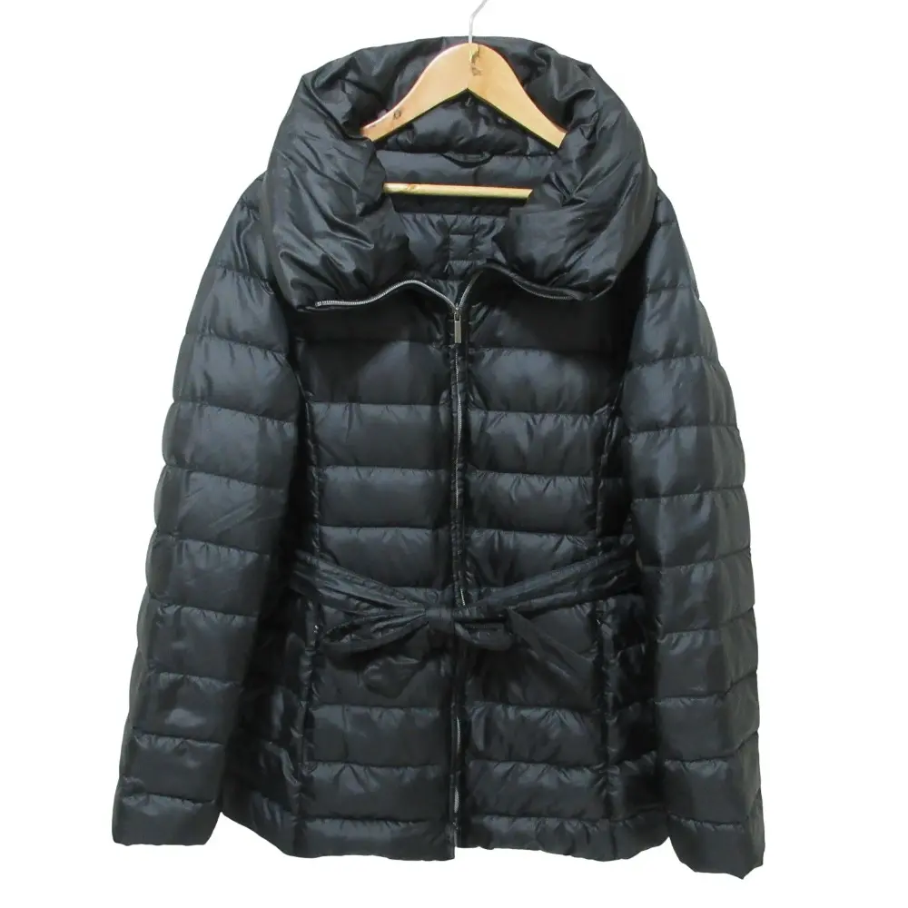 クリーニング済 Max Mara Weekend マックスマーラ ウィークエンド ボリュームカラー ベルテッド ダウンコート 42 ブラック