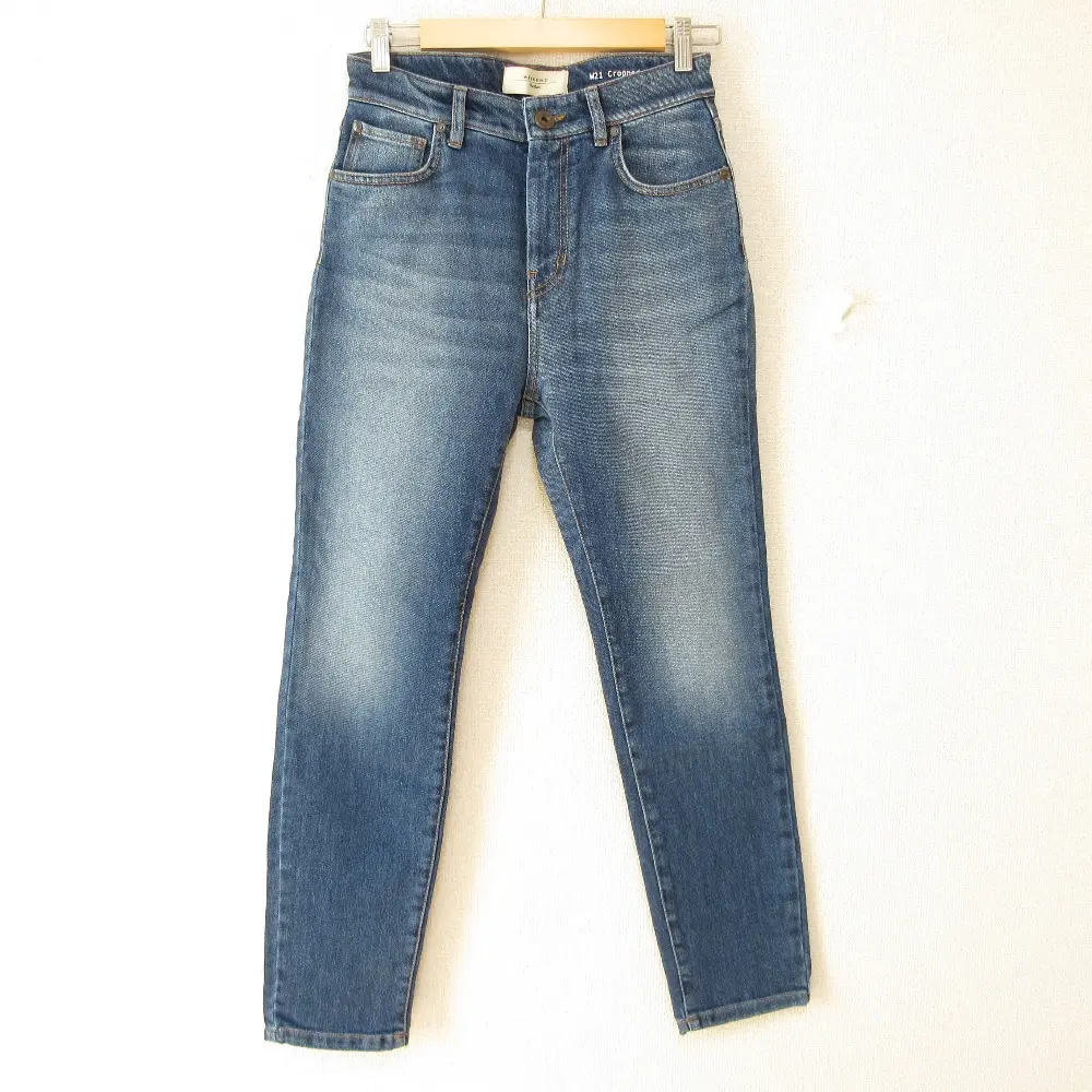 Weekend Max Mara ウィークエンドマックスマーラ Cropped Cigarette クロップド シガレット デニムパンツ 40 インディゴブルー