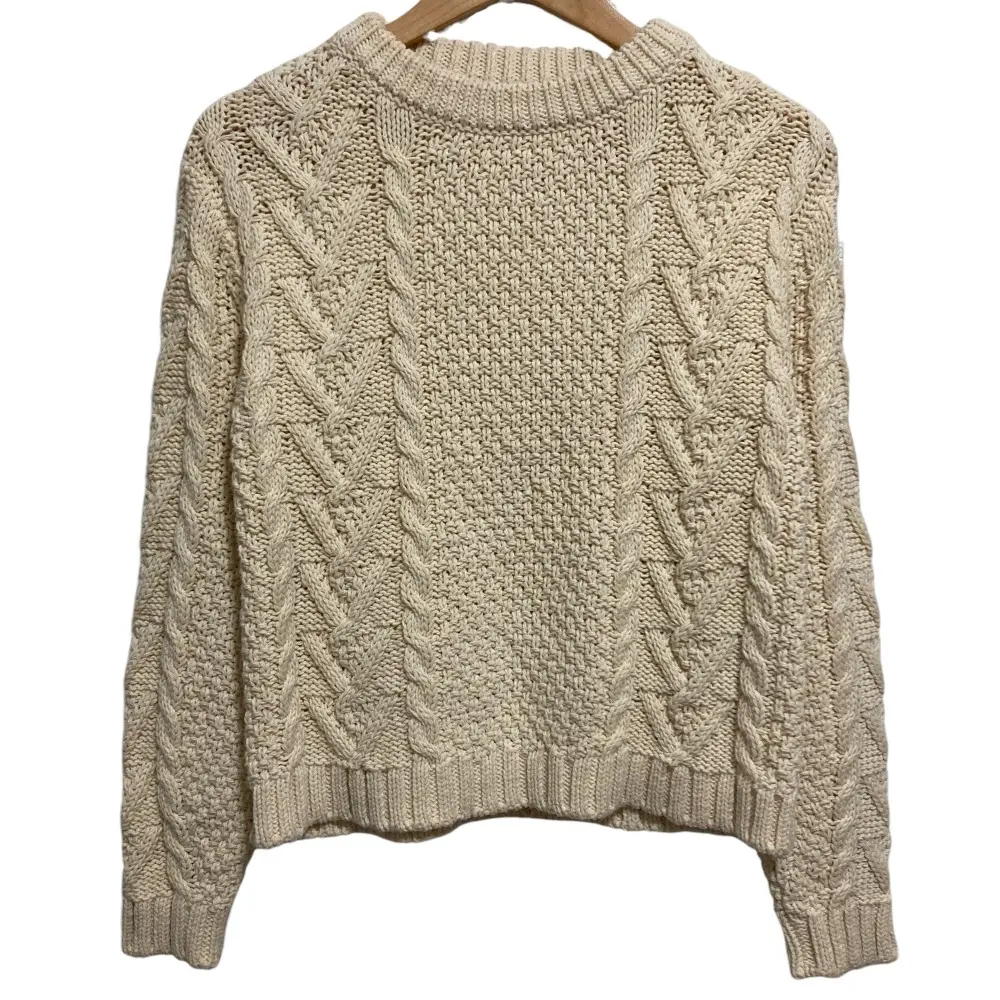 Weekend Max Mara ウィークエンドマックスマーラ 長袖 ケーブルニット セーター XS アイボリーベージュ