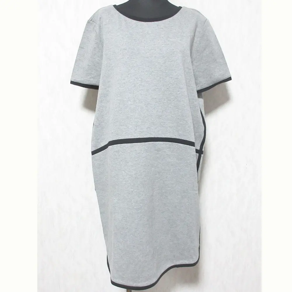 Weekend Max Mara ウィークエンドマックスマーラ 半袖 ひざ丈 スウェットワンピース L グレー