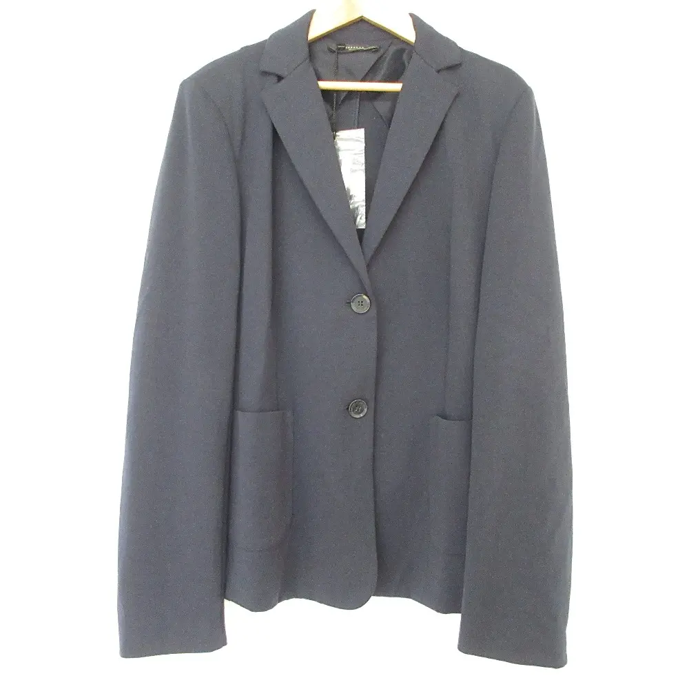 WEEKEND Max Mara ウィークエンドマックスマーラ コットン 2B シングル テーラードジャケット XL ネイビー 
