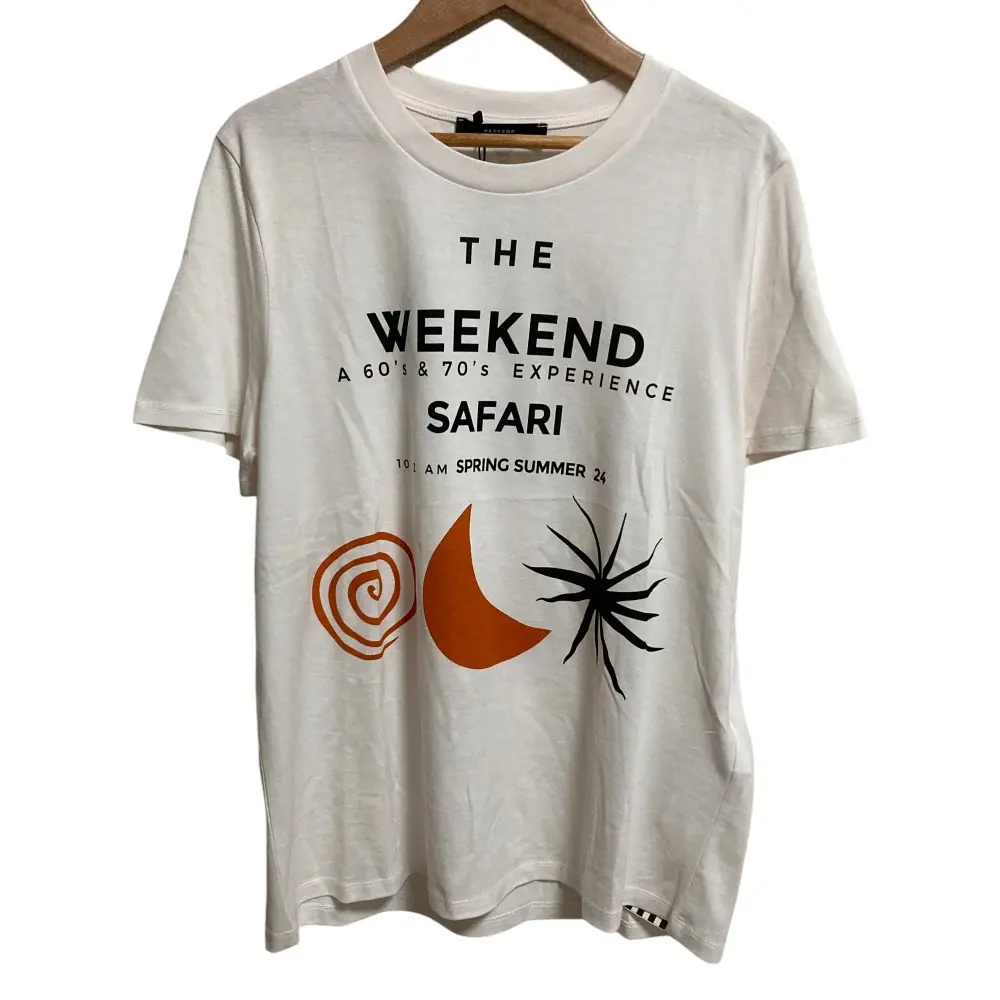 24SS WEEKEND MAX MARA ウィークエンドマックスマーラ ショートスリーブ プリント Tシャツ カットソー Mサイズ ホワイト 