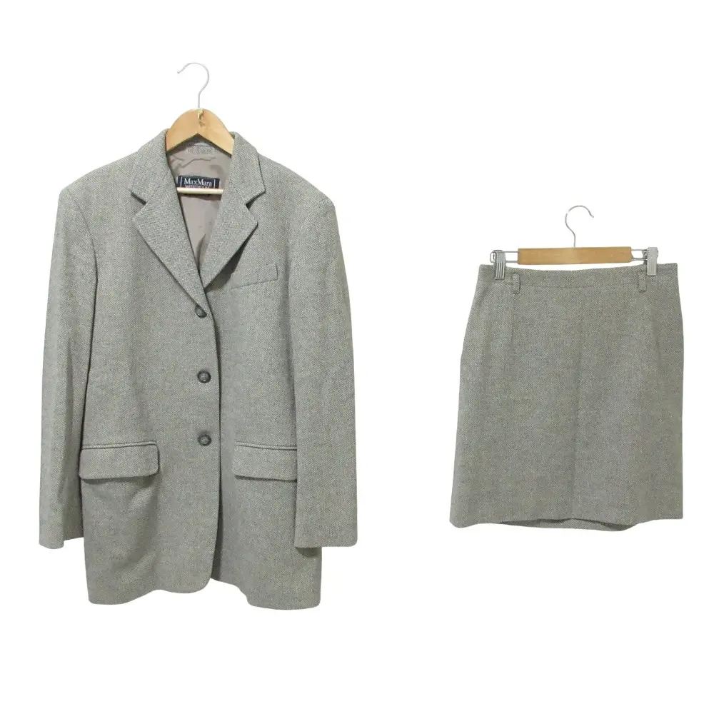 Max Mara Weekend マックスマーラ ウィークエンド テーラードジャケット ミニスカート セットアップ 38 グレー