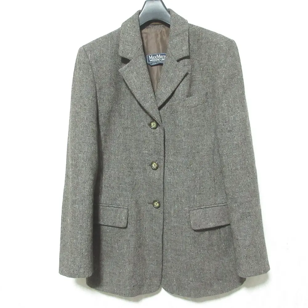 Max Mara WEEKEND LINE マックスマーラ ウィークエンドライン ミックスツイード テーラードジャケット サイズ40 ダークグレー