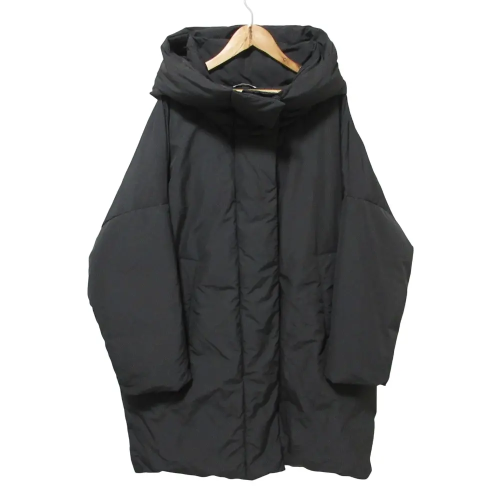 Weekend Max Mara ウィークエンドマックスマーラ フーデッド ダウンコート サイズ42 チャコールグレー
