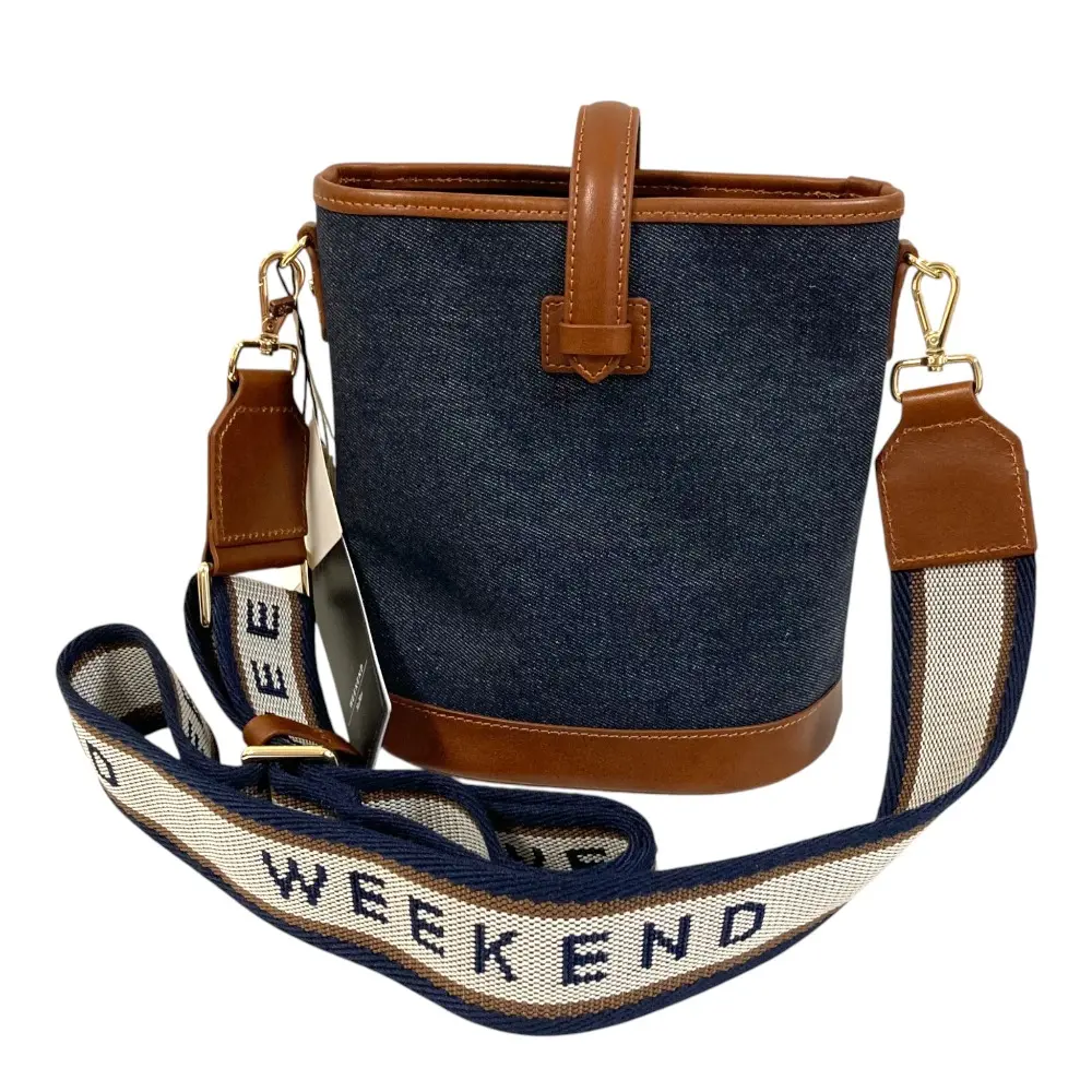 25AW Weekend Max Mara ウィークエンド マックスマーラ VASAIODENIM ショルダーバッグ インディゴ ブラウン