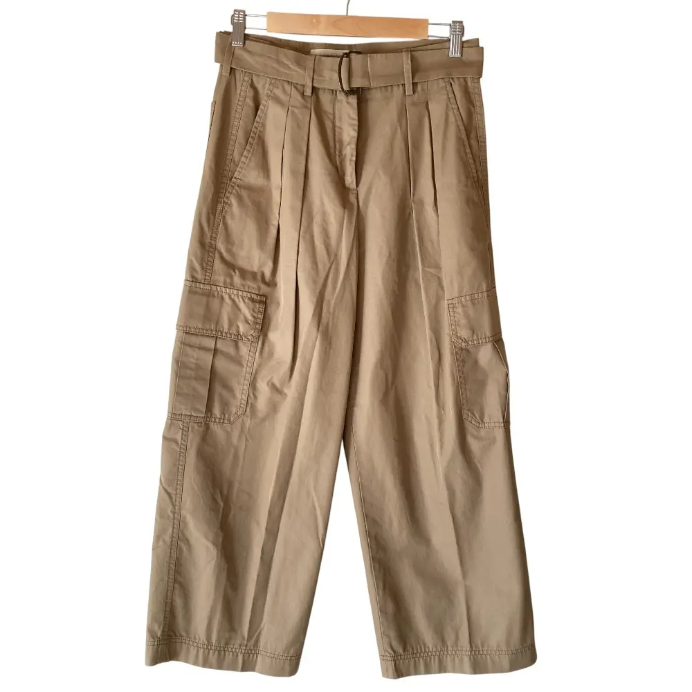 Max Mara Weekend マックスマーラ ウィークエンド タック ワイドカーゴパンツ 513610196 サイズ38 ベージュ