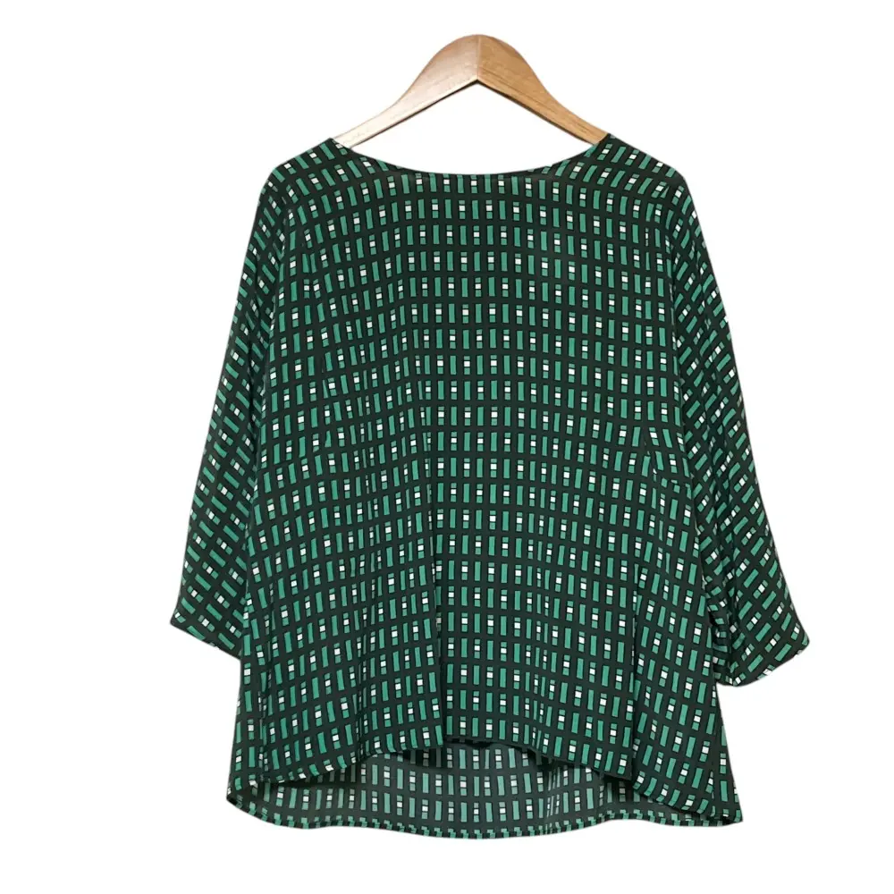 WEEKEND Max Mara ウィークエンドマックスマーラ 総柄 シルク100％ プルオーバー ブラウス サイズ36 グリーン系
