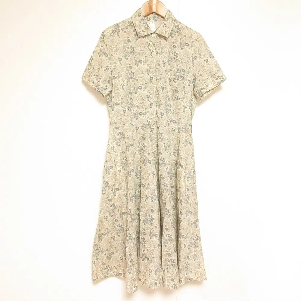 WEEKEND MAX MARA ウィークエンドマックスマーラ LIBERTY フラワープリント 半袖 シャツワンピース 42 グレージュ