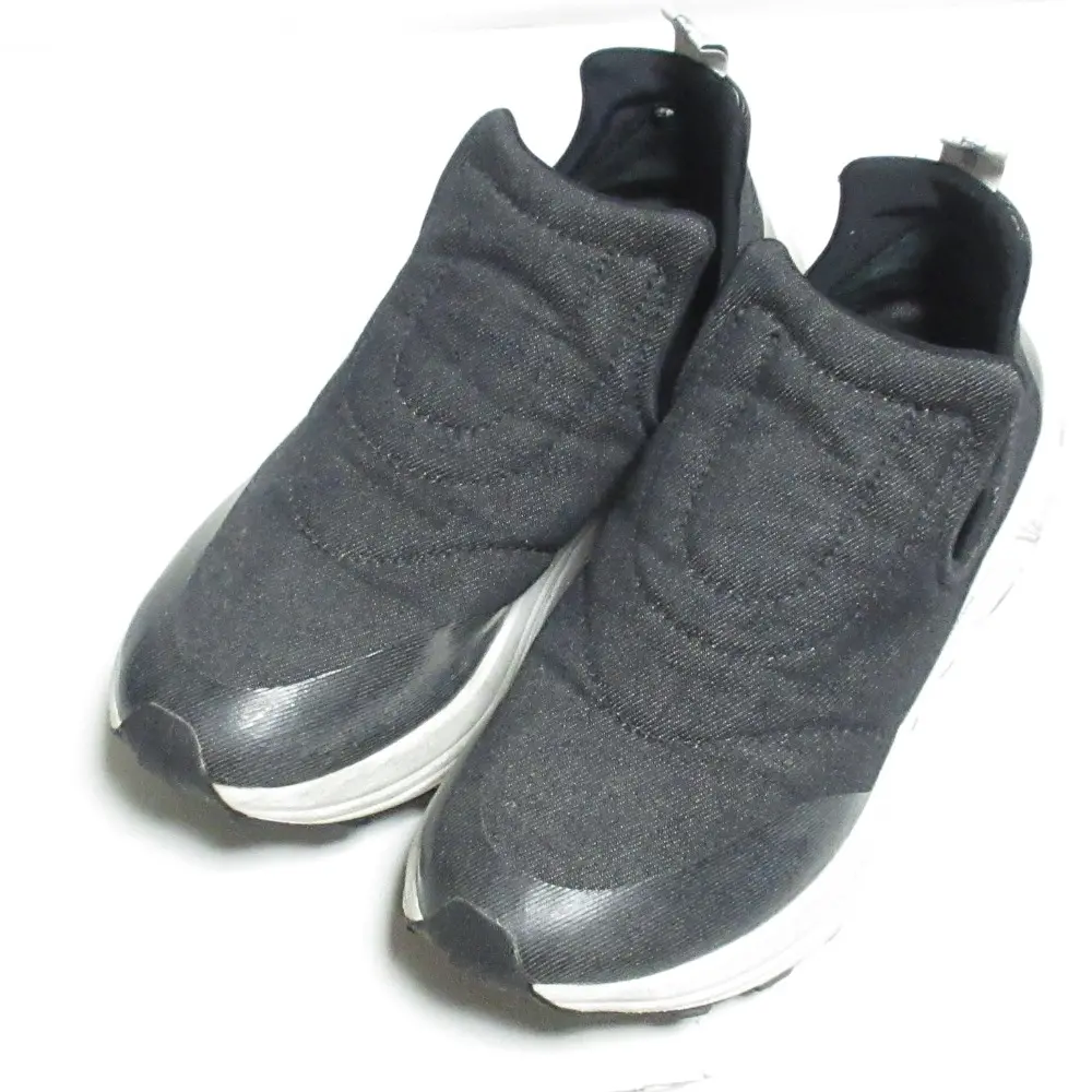 Max Mara マックスマーラ ビブラムソール デニムスニーカー スリッポン シューズ 37.5 24.5cm相当 グレー