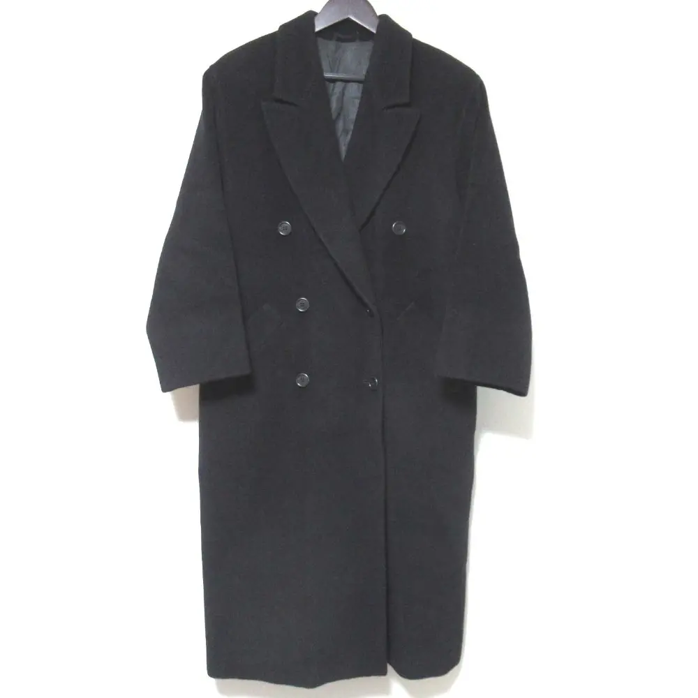 Max Mara マックスマーラ 101801 ウール ダブルブレスト チェスターコート アイコンコート ロングコート I38サイズ ブラック