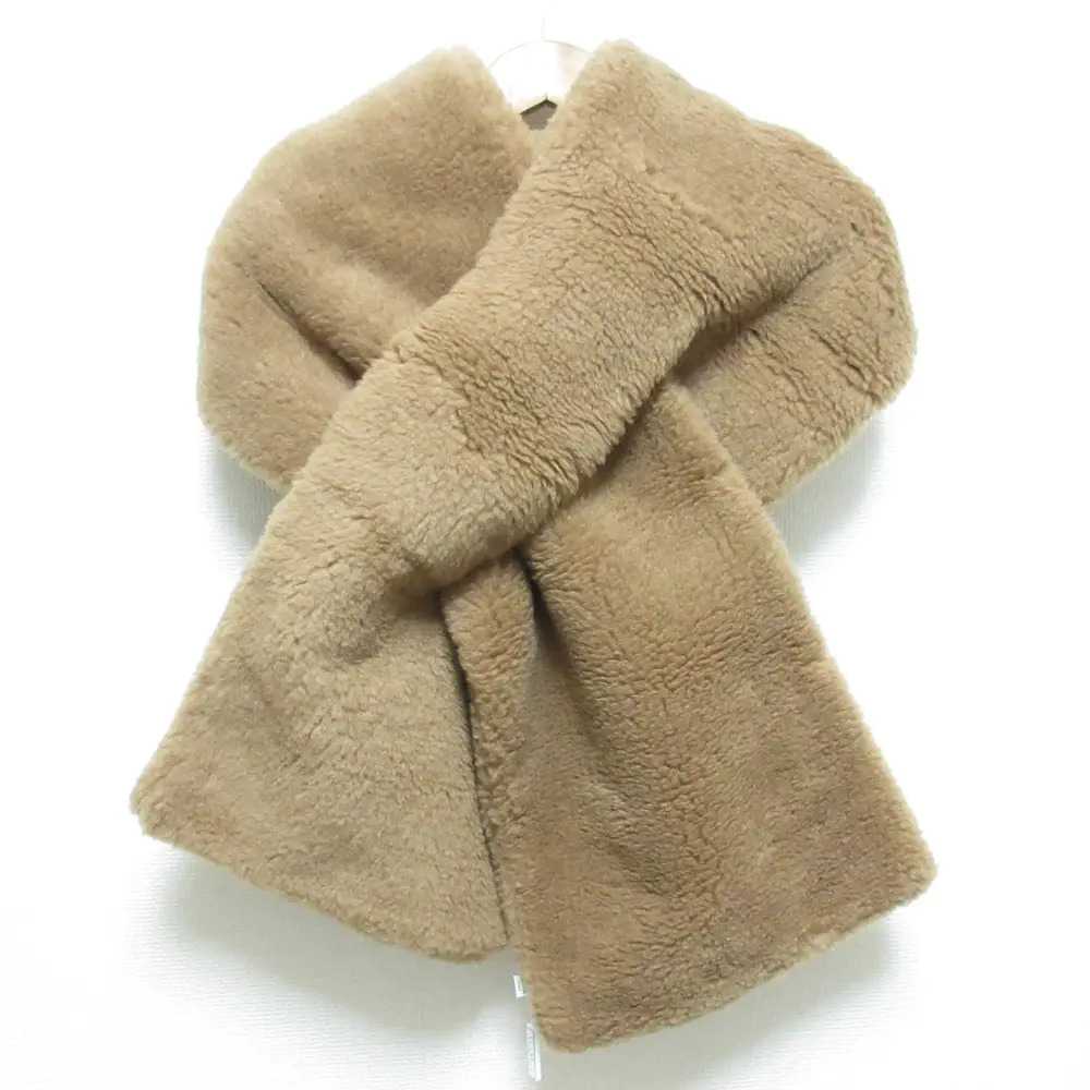 22AW Max Mara マックスマーラ FULL キャメル×シルク テディベア ストール キャメル