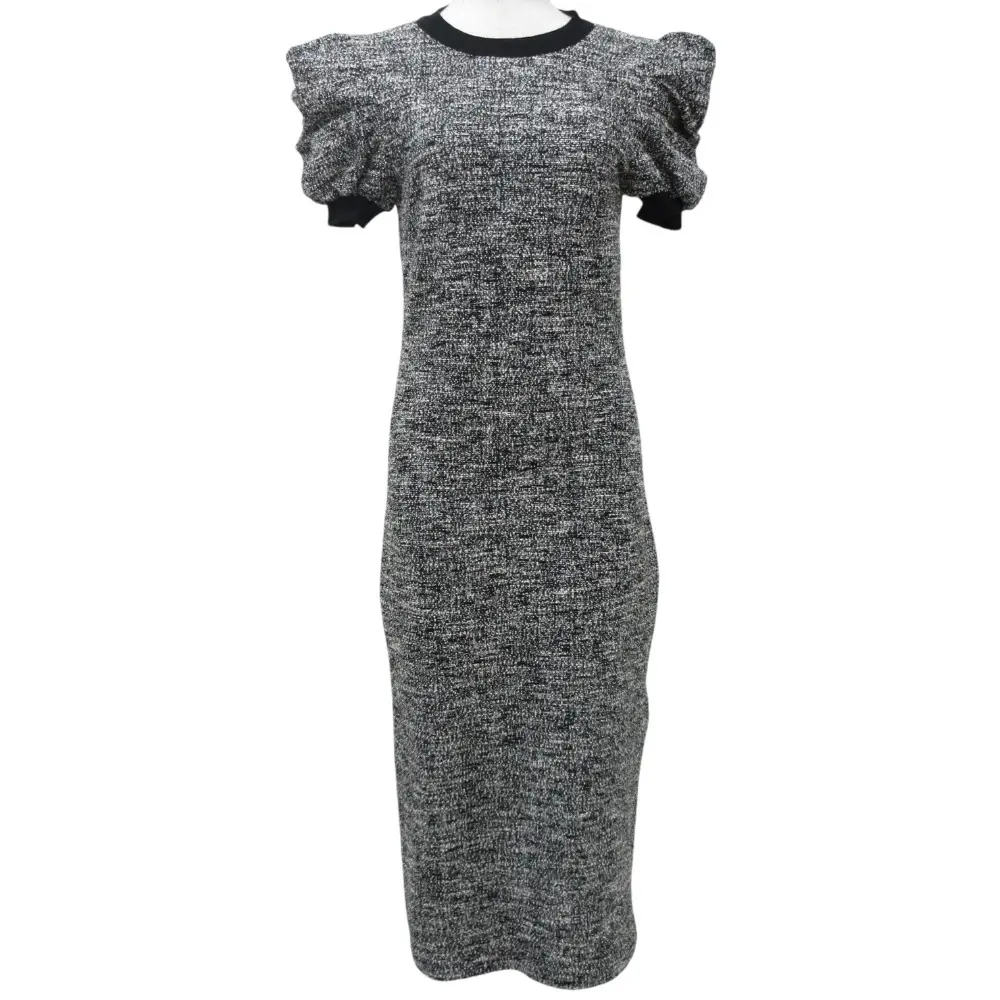 24SS Max Mara マックスマーラ Ieti midi dress パフスリーブ ドレス ツイードワンピース 2421626041 サイズIT36 ブラック