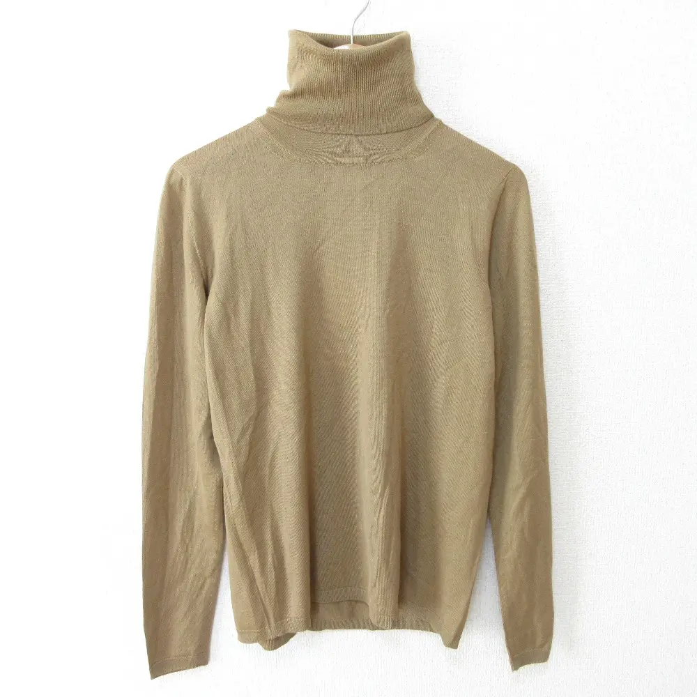 Max Mara マックスマーラ タートルネック ロングスリーブ 長袖 ハイゲージ ニット カットソー セーター S ベージュ