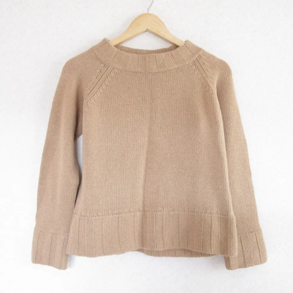 Max Mara マックスマーラ カシミヤブレンド 長袖 ラグランスリーブ プルオーバー ニット セーター S ベージュ