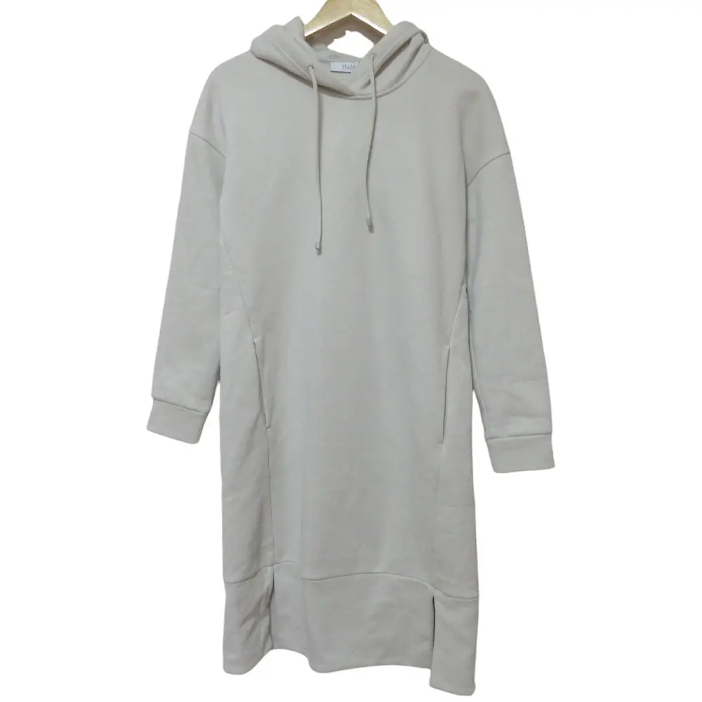 21AW Max Mara Leisure マックスマーラ スリット フーディー ロングワンピース XS ベージュ