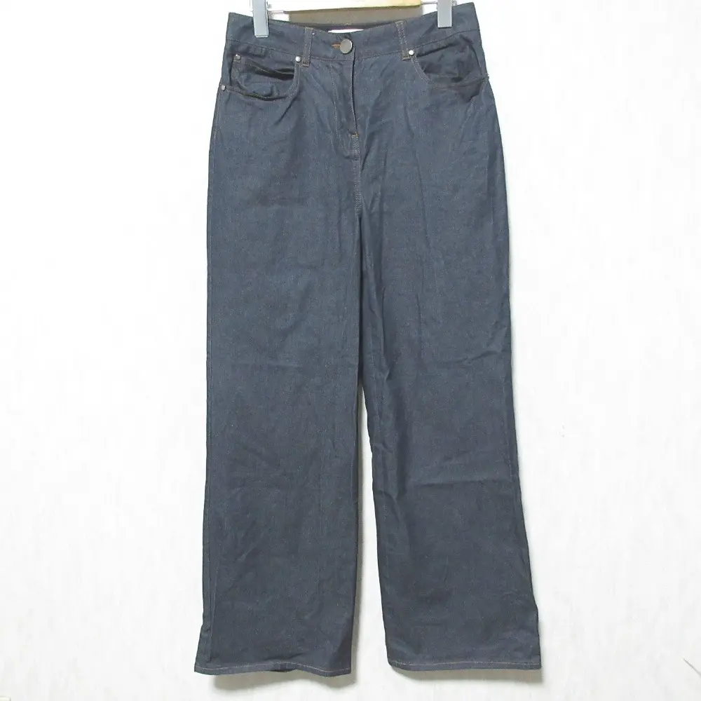 Max Mara マックスマーラ ストレッチ ワイド デニムパンツ ジーンズ 42 インディゴ