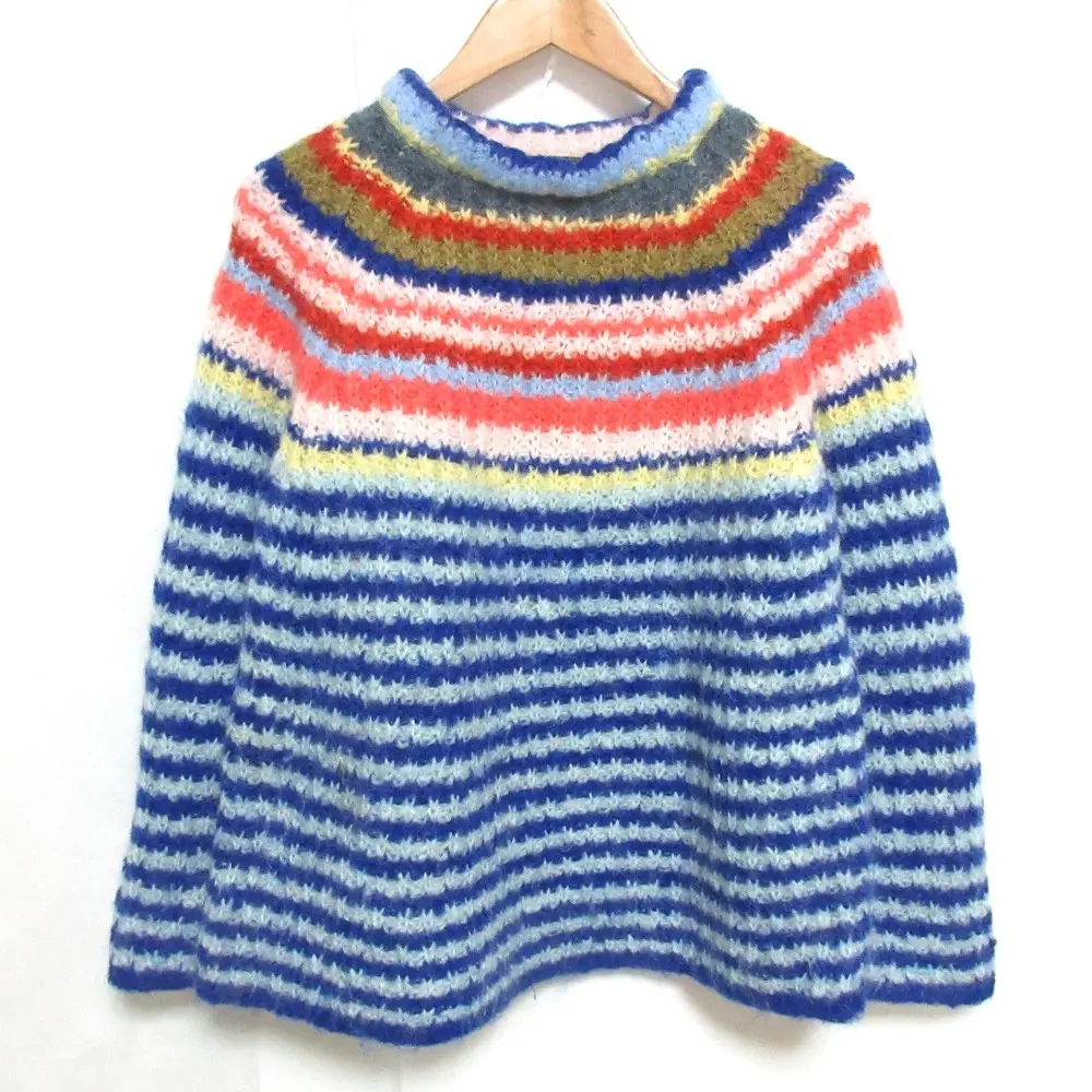 22AW Weekend Max Mara ウィークエンドマックスマーラ モヘア マルチボーダー ニット セーター 53660226 M マルチカラー