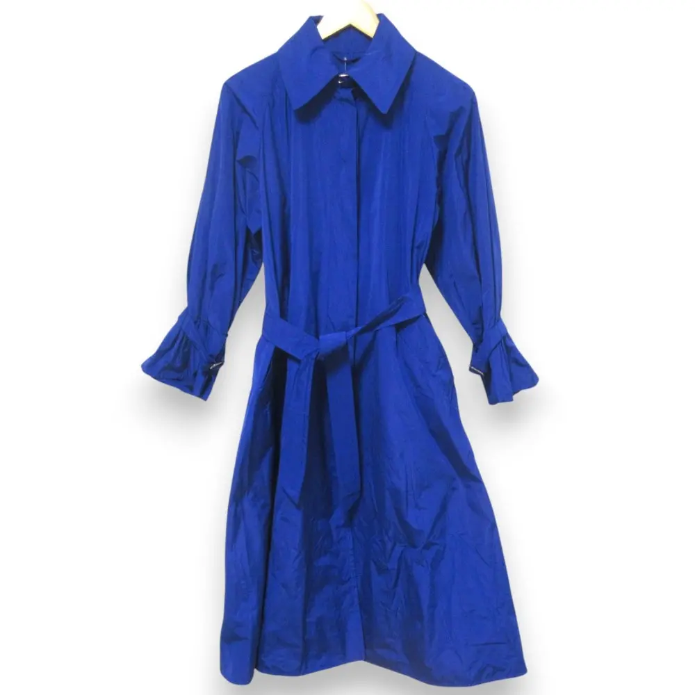 Max Mara マックスマーラ ELLA タフタ ステンカラーコート スプリングコート I38 ブルー