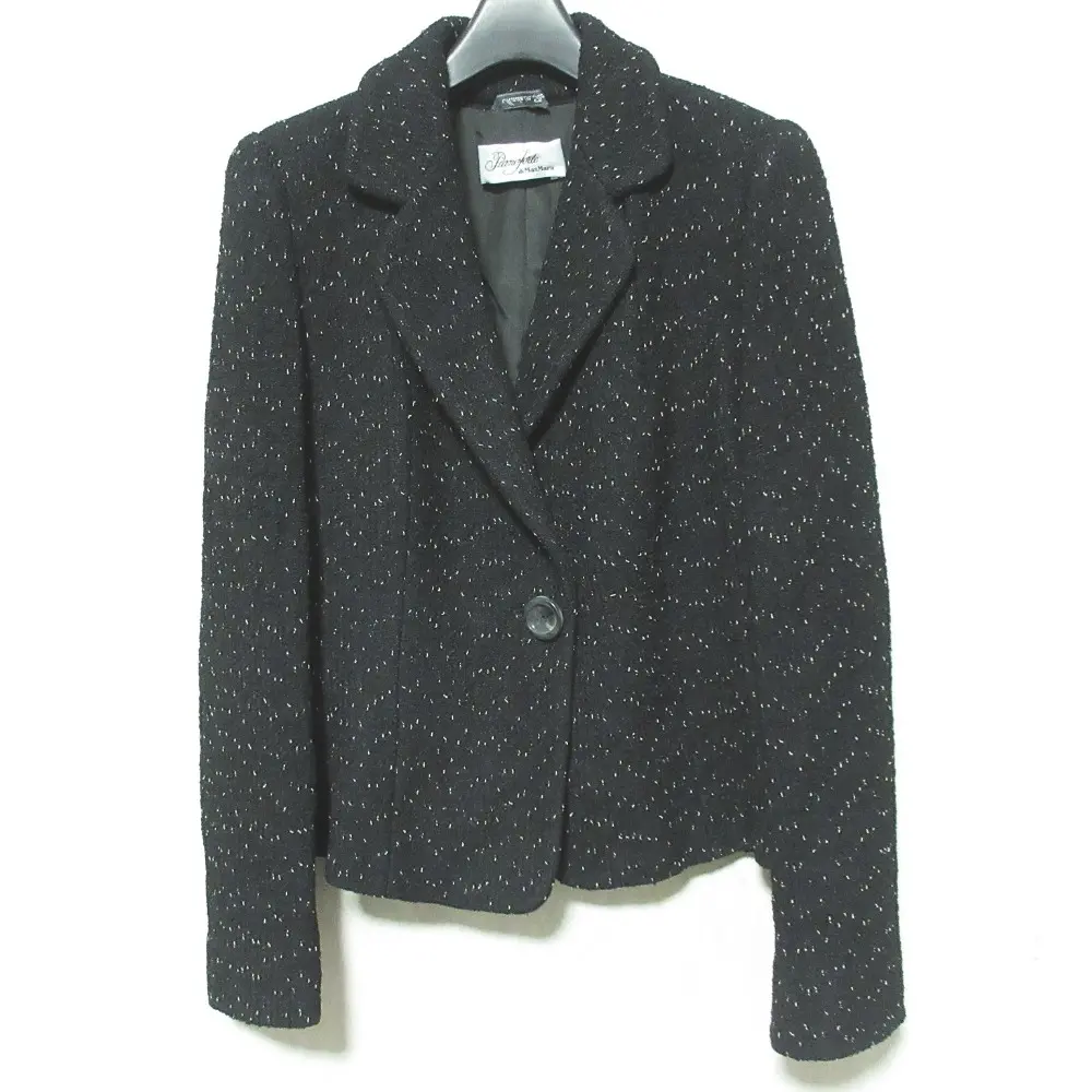 Pianoforte Max Mara ピアノフォルテ マックスマーラ ウール シングル テーラードジャケット 38 ブラック