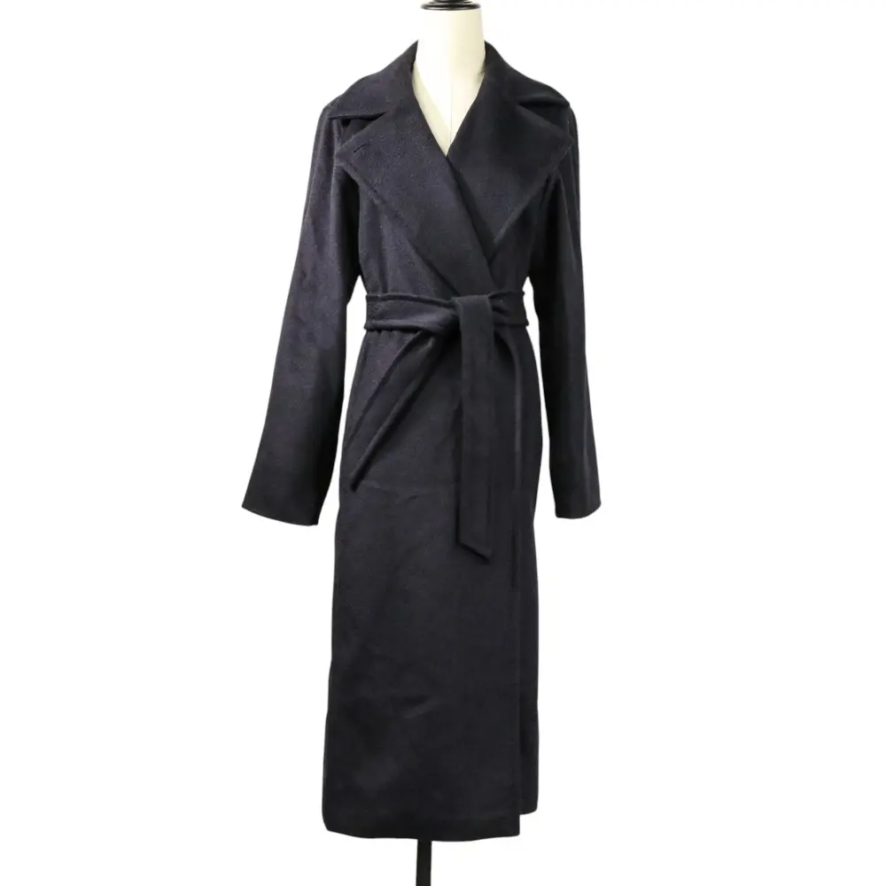 Max Mara マックスマーラ キャメル100% マニュエラ アイコンコート ロング 40 ネイビー