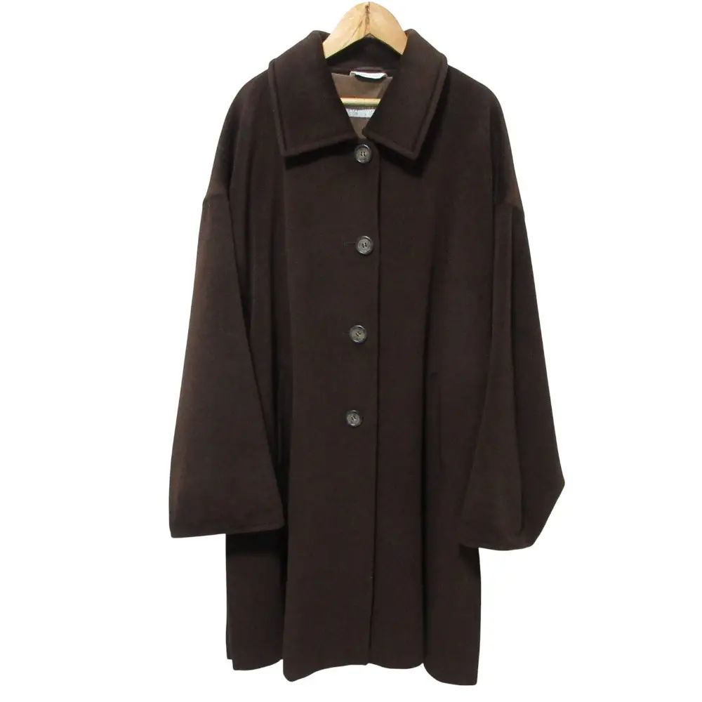 Max Mara マックスマーラ オーバーサイズ ウール ステンカラーコート 42 ブラウン