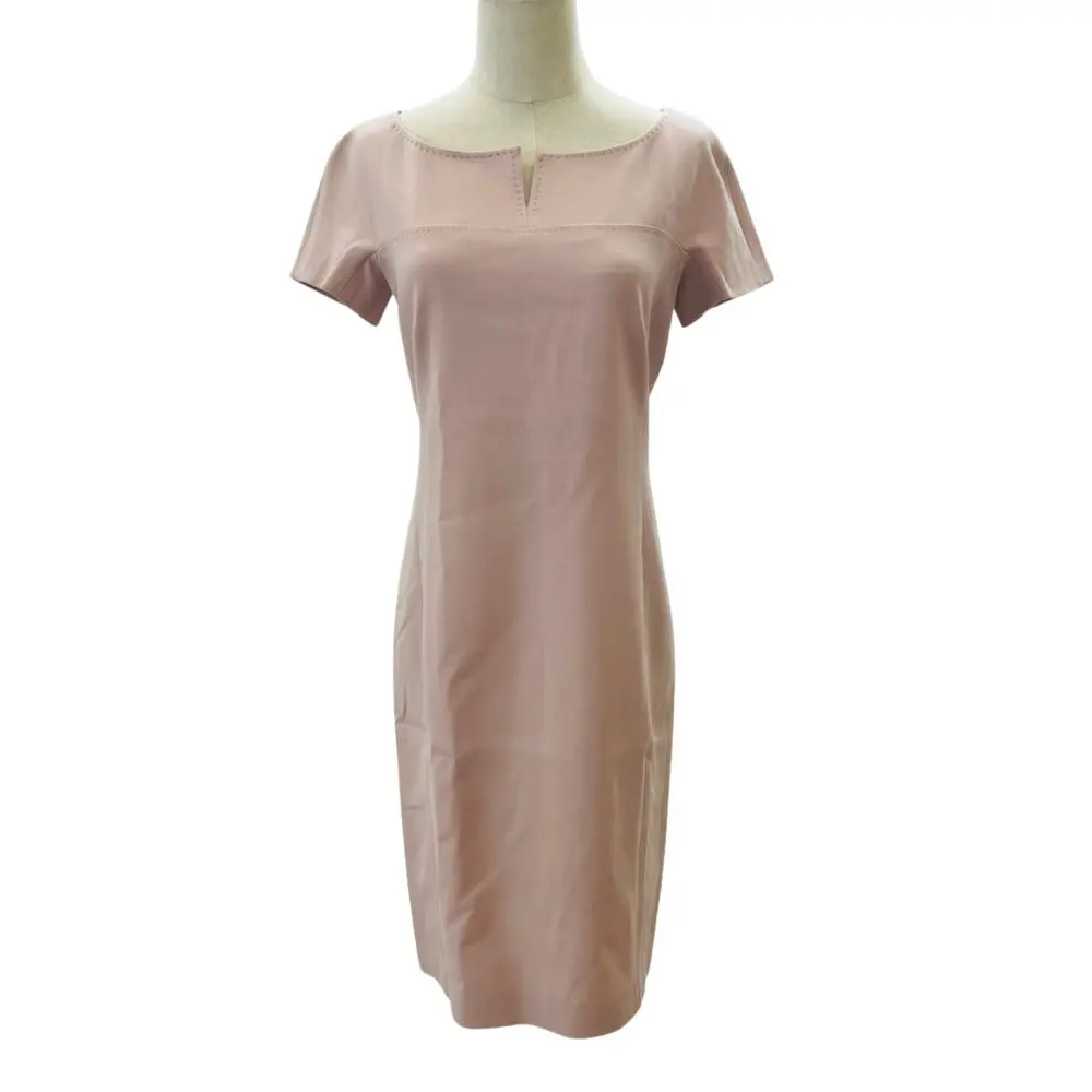 Max Mara マックスマーラ ウール ショートスリーブワンピース サイズ40 ピンク