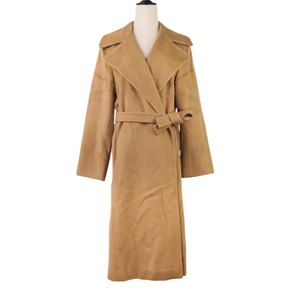 Max Mara マックスマーラ マニュエラ キャメル100% アイコン ベルテッドコート サイズ38 ブラウン