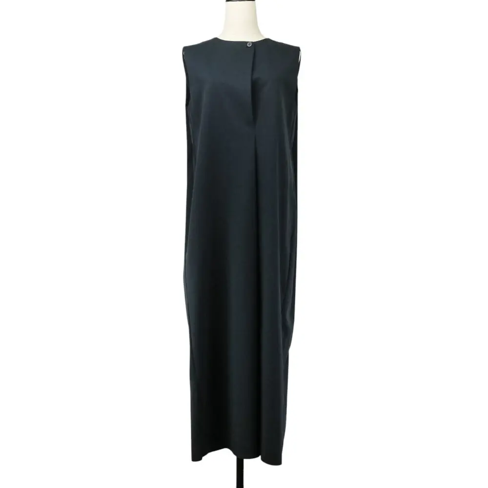 25SS Max Mara マックスマーラ Biada cotton-blend maxi dress ストレッチ ノースリーブワンピース 2511621068 サイズM ブラック