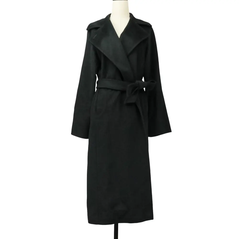 Max Mara マックスマーラ MANUELA マニュエラ キャメル ベルテッドコート アイコンコート サイズ44 ブラック