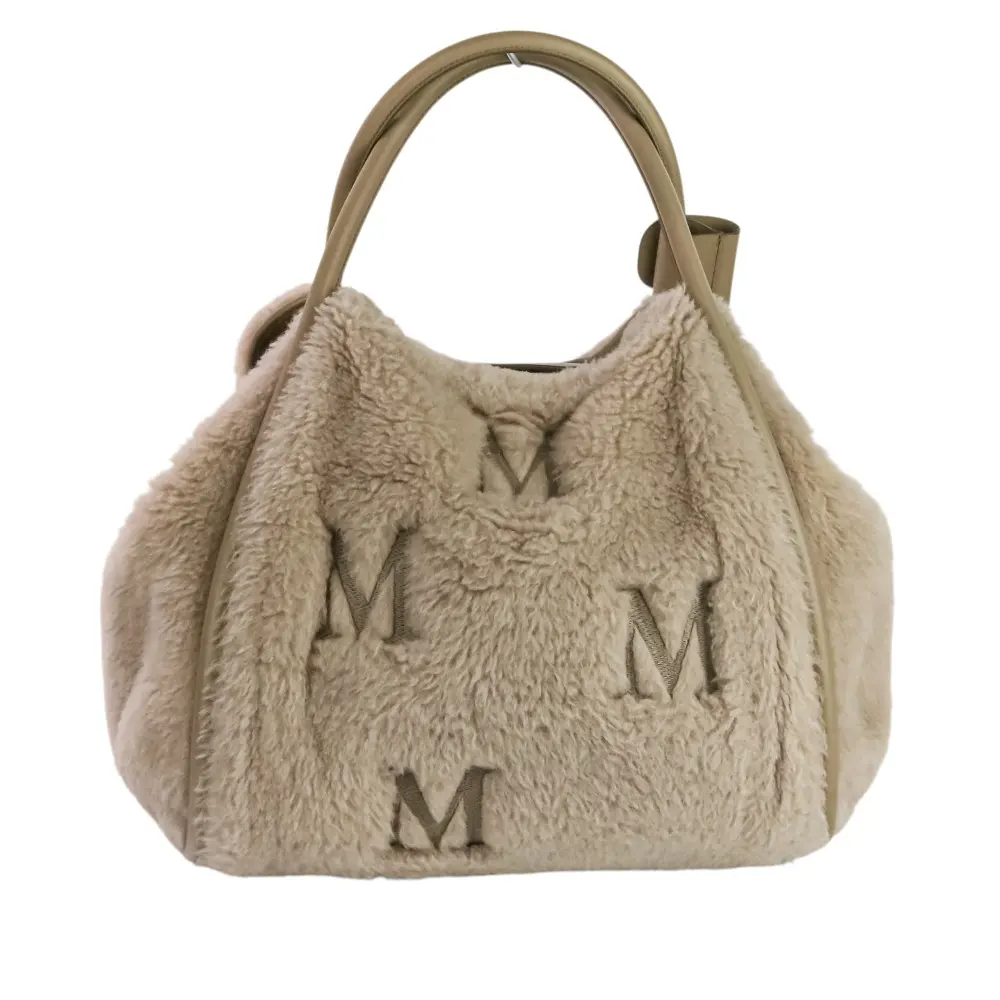 Max Mara マックスマーラ マリン テディベア 2way トートバッグ ショルダーバッグ グレージュ