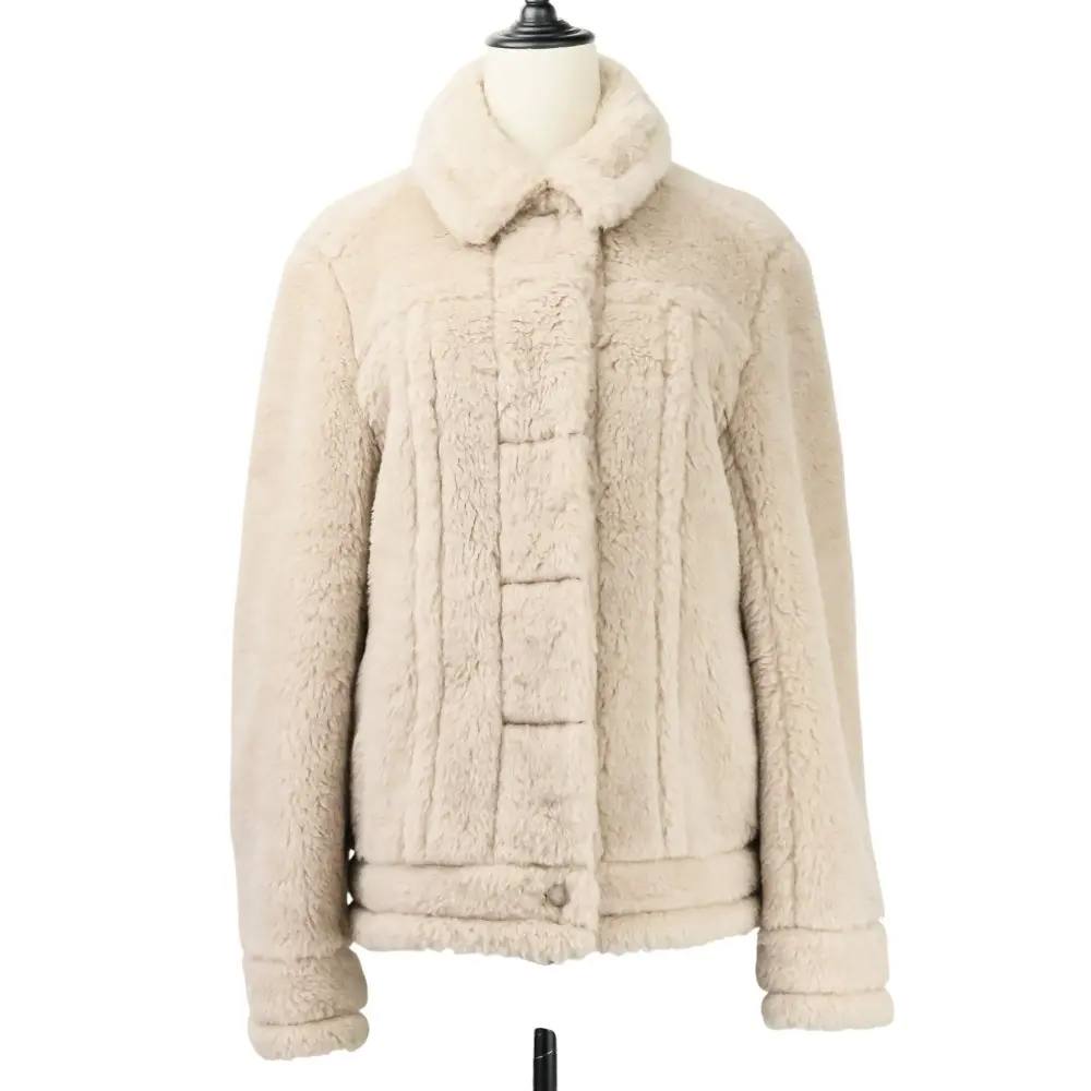 23AW Max Mara マックスマーラ TEDDINO アルパカジャケット 2310860139 サイズ42 ベージュ