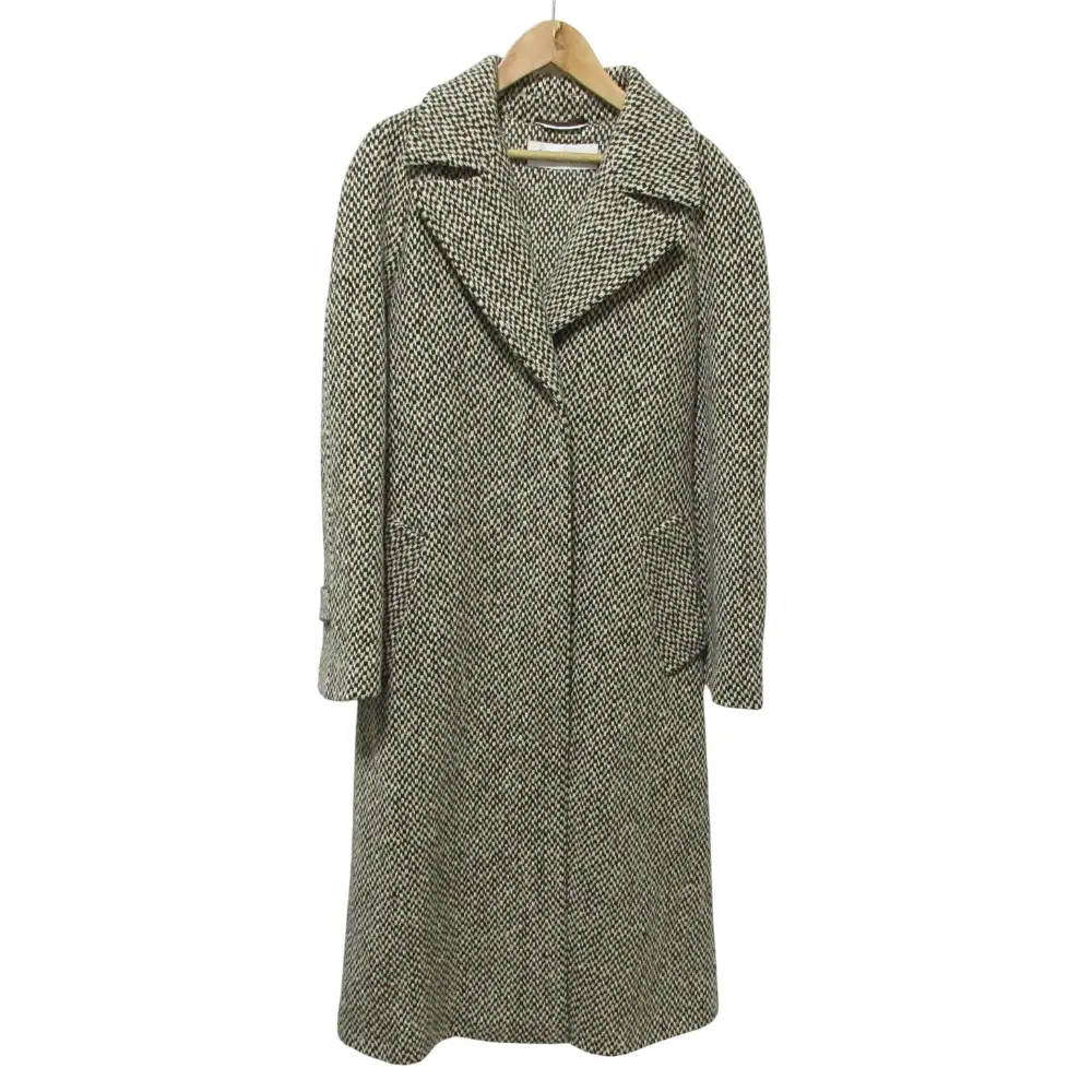 Max Mara マックスマーラ ツイード ロング チェスターコート サイズ38 アイボリー ブラウン