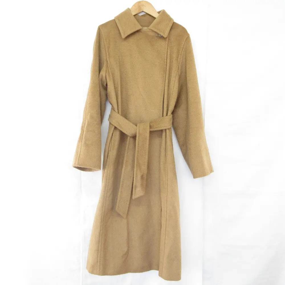 MAX MARA マックスマーラ キャメル100% ベルテッドコート サイズ36 キャメル