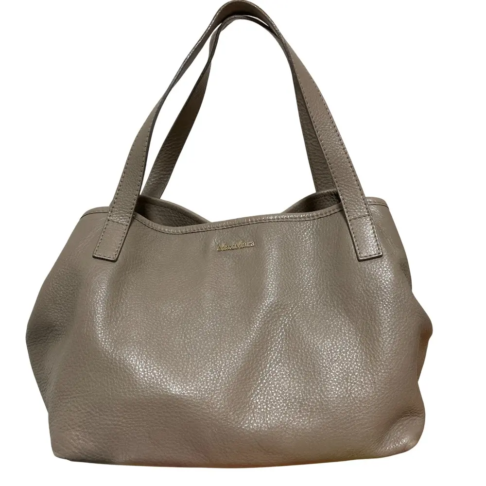 Max Mara マックスマーラ レザー トートバッグ グレー