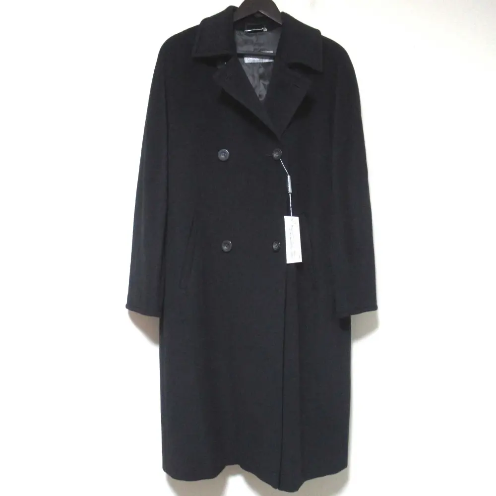 Max Mara マックスマーラ バージンウール ダブルブレスト ロングコート サイズI42 ブラック