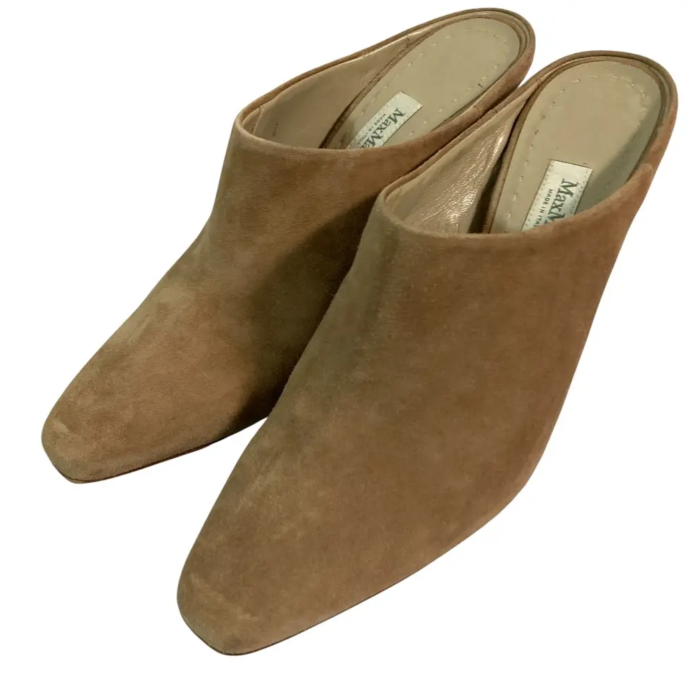 MaxMara マックスマーラ スエード ミュール パンプス サイズ36 約23cm ベージュ