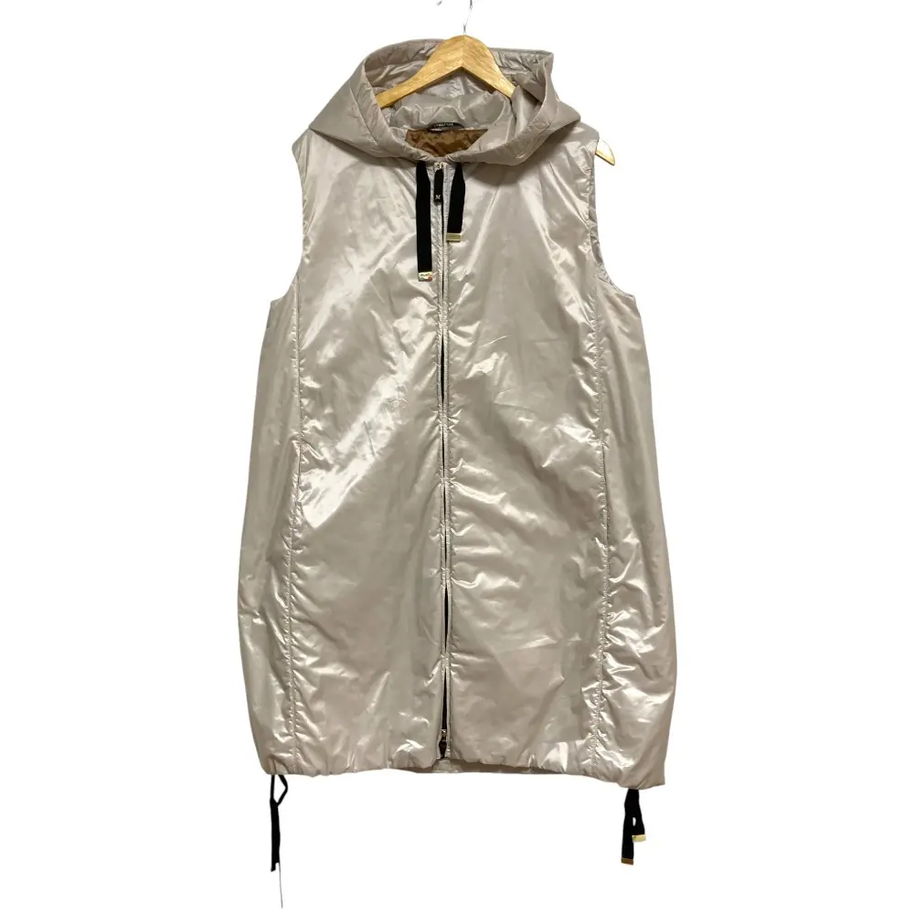 Max Mara マックスマーラ THE CUBE CAMELUXE テクニカルロングジレコート サイズ42 ライトベージュ