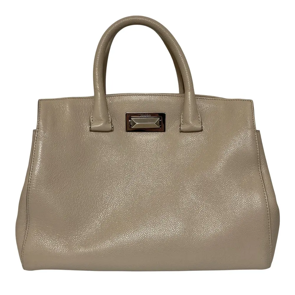 Max Mara マックスマーラ レザー ハリウッド トートバッグ ベージュ