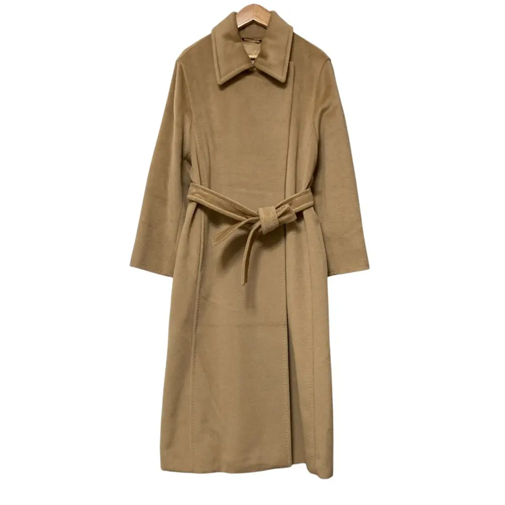 MaxMara マックスマーラ カシミヤブレンド ヴァージンウール ベルテッド コート サイズ40 キャメルの買取実績【2025年12月買取】