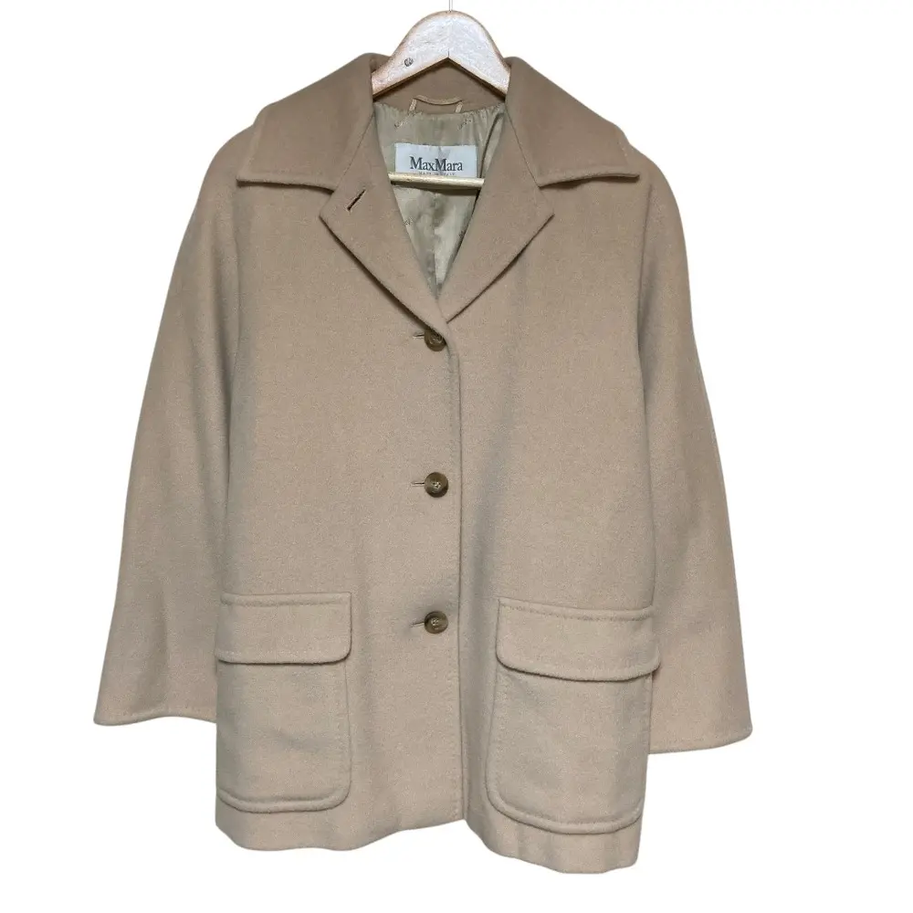 MAX MARA マックスマーラ カシミヤブレンド ハーフコート ジャケット 38 ベージュ