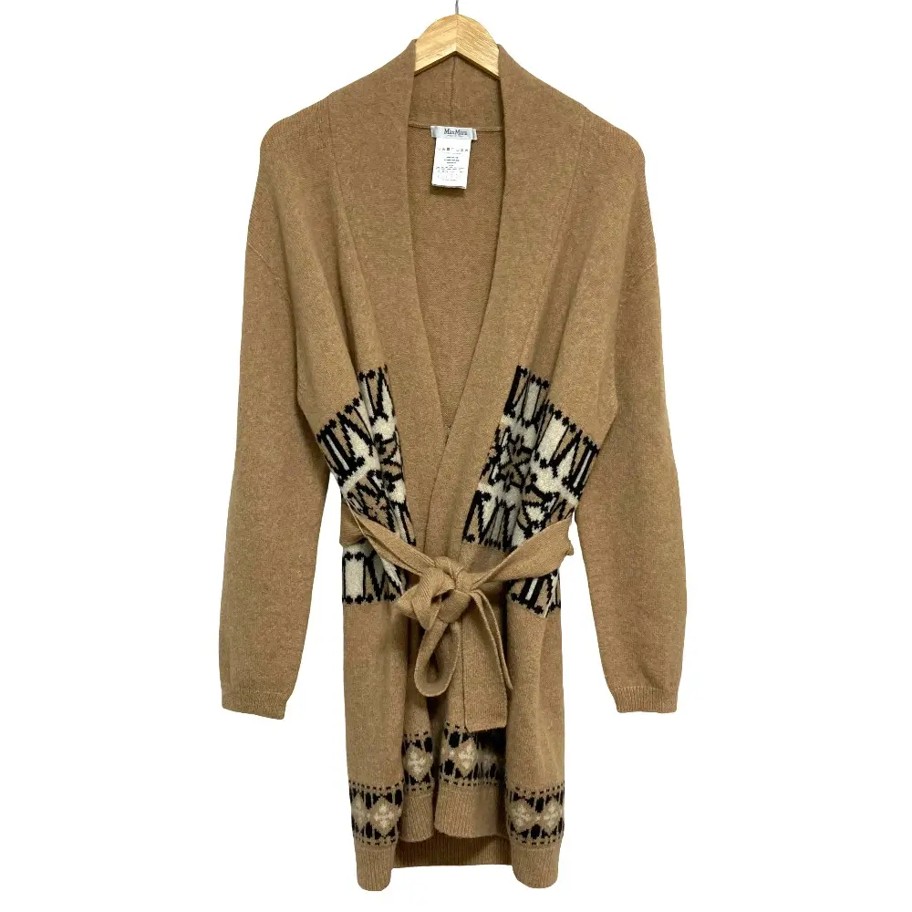 Max Mara マックスマーラ VANADIO Wool Cardigan ウールキャメル ガウンニットカーディガン 13460323 Sサイズ キャメル