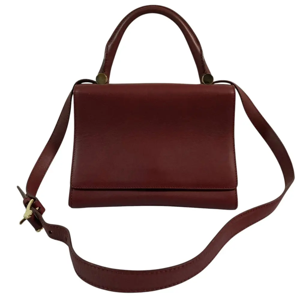 Max Mara マックスマーラ レザー 2way ハンドバッグ ショルダーバック ボルドーの買取実績【2026年1月買取】